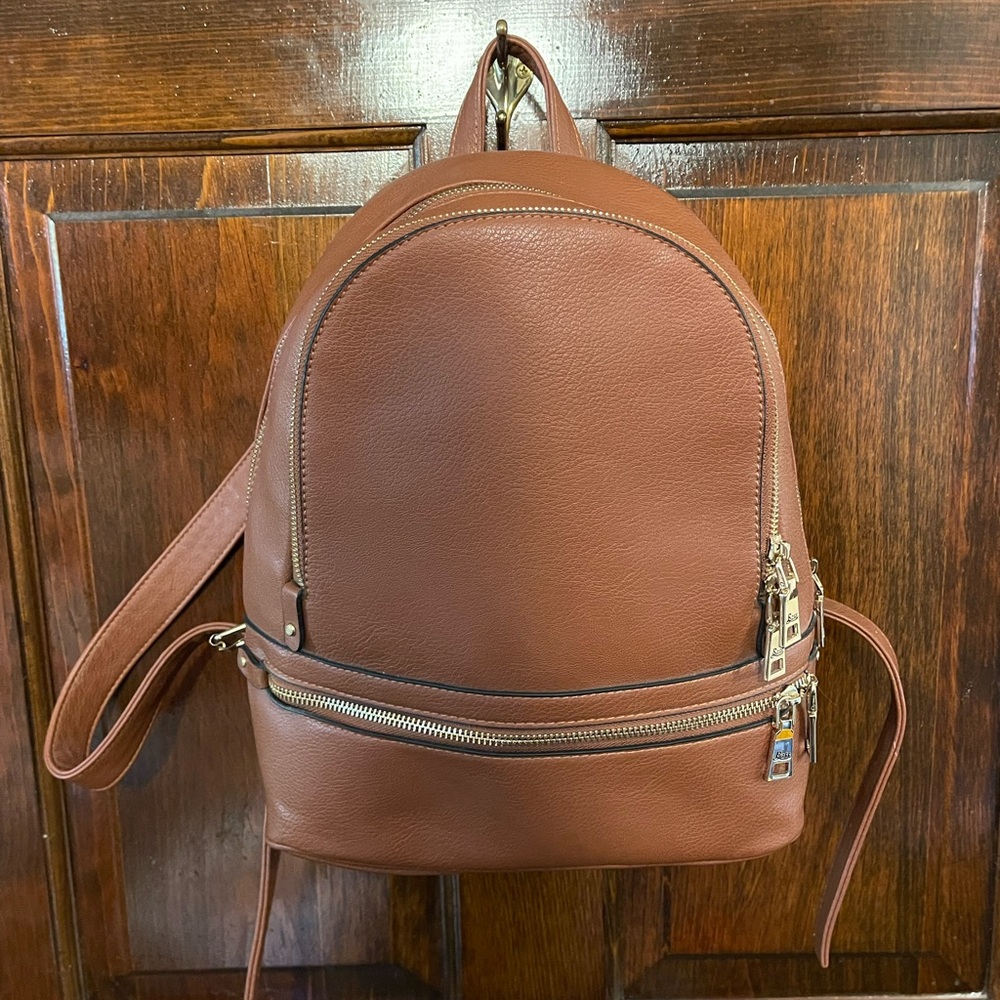 Brown Leather Backpack
